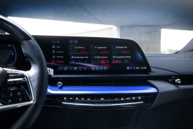 The 2026 OPTIQ-V Display Screen Displaying the V-Mode Settings | Ken Barrett Chevrolet Cadillac in BATAVIA NY