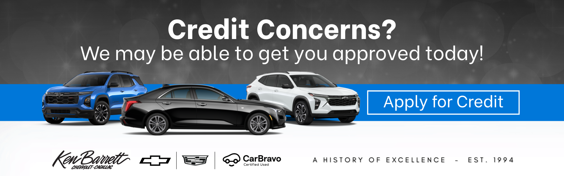 Credit Concerns? Get Pre-approved.