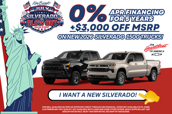 0% financing on Silverado 1500