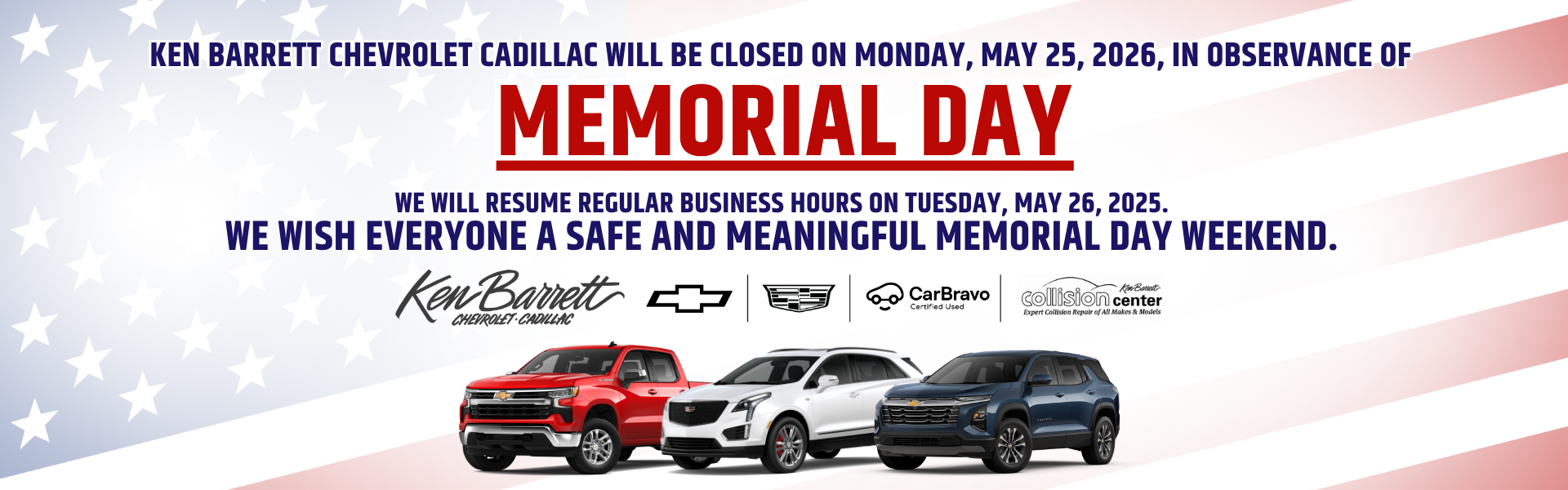 Closed Memorial Day