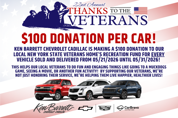 $100 Donation per car sold though the end of the month